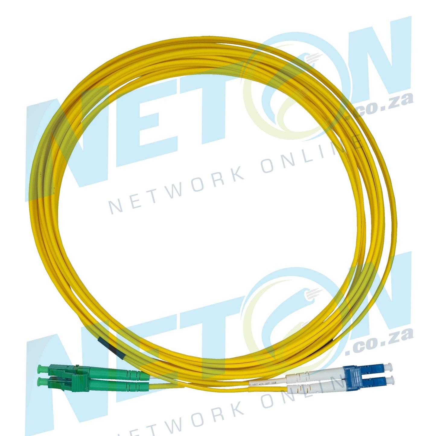 LC/APC (Green) - LC/UPC (Blue) Duplex SM Single Mode Fibre Patch Lead