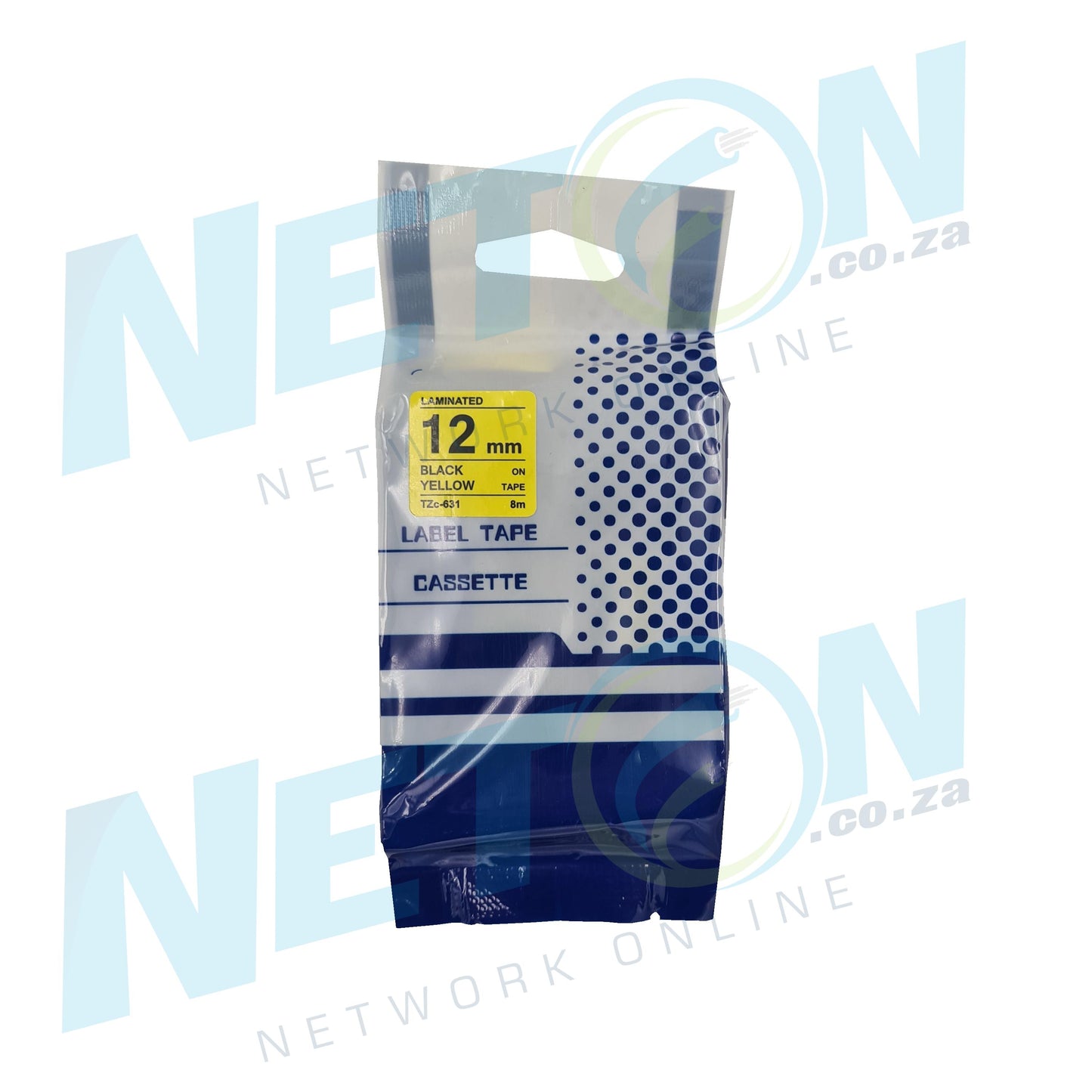 Brother Compatible Black on Yellow Label Tape 12mm