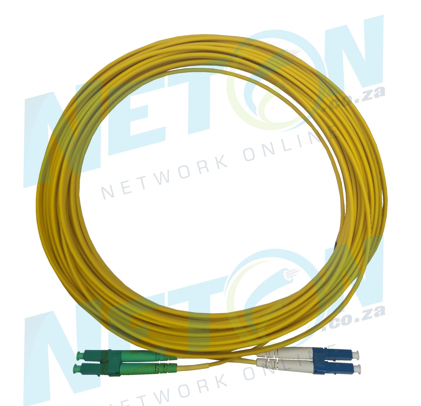 LC/APC (Green) - LC/UPC (Blue) Duplex SM Single Mode Fibre Patch Lead