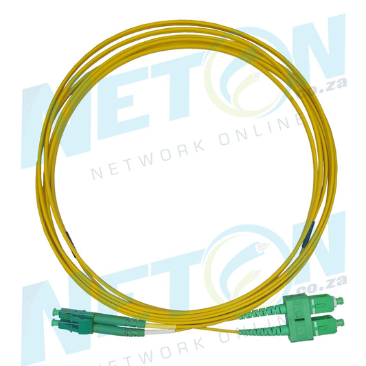 LC/APC - SC/APC Duplex Single Mode Fibre Patch Lead