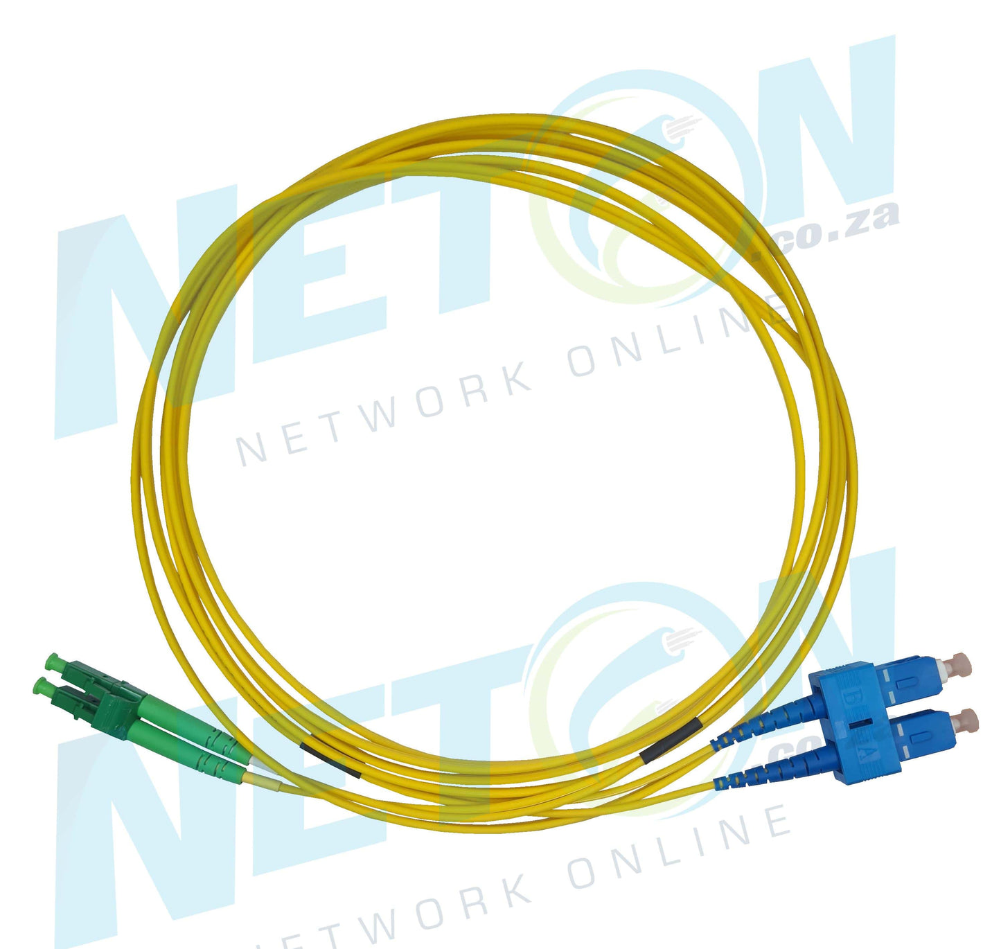 LC/APC (Green) - SC/UPC (Blue) Duplex SM Single Mode Fibre Patch Lead
